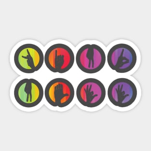 sign language kindness t shirt Sticker